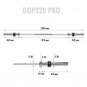 Olympijská obouruční osa HMS GOP220 Pro 220 cm x 50 mm